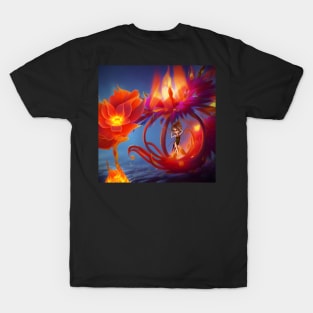 The ever-blooming fire flower with fairy T-Shirt